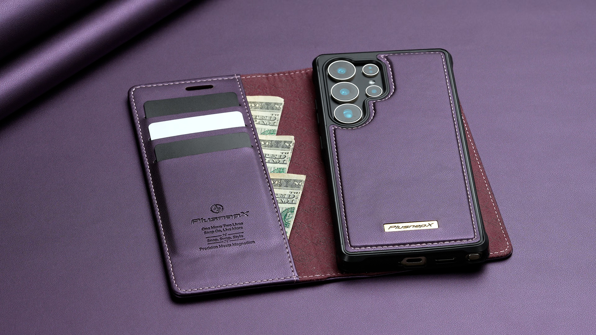 Amazon.com: PlusnapX Wallet Case for Samsung Galaxy S25 Ultra